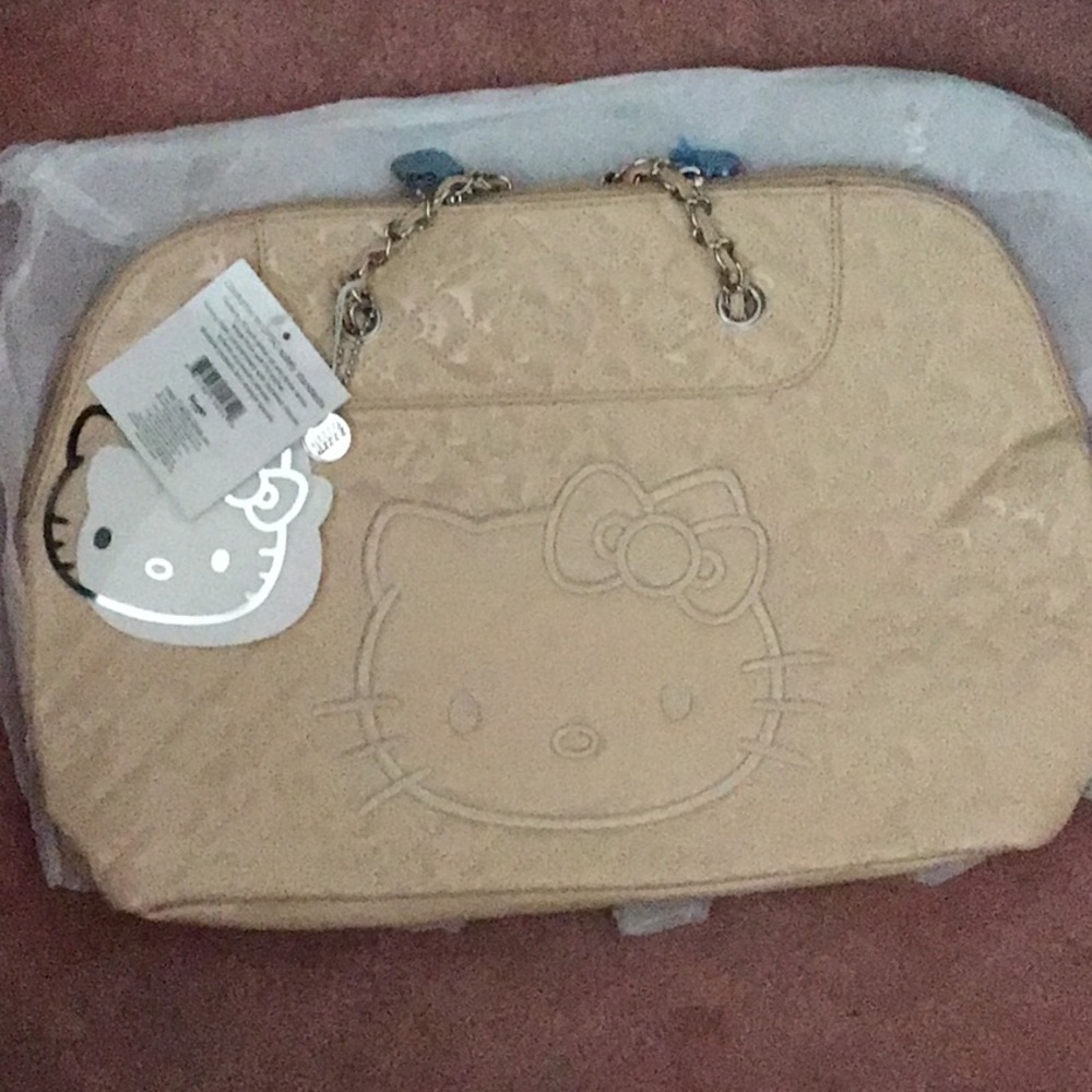 Hello kitty Sanrio tan purse bag NWT